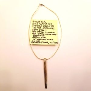 ✅#1026GN Rage Collection Gold plated over Sterlin Silver Wire Necklace Rare Auth